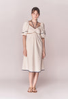 Solstice Bizarre Short Sleeve Dress (Cream)