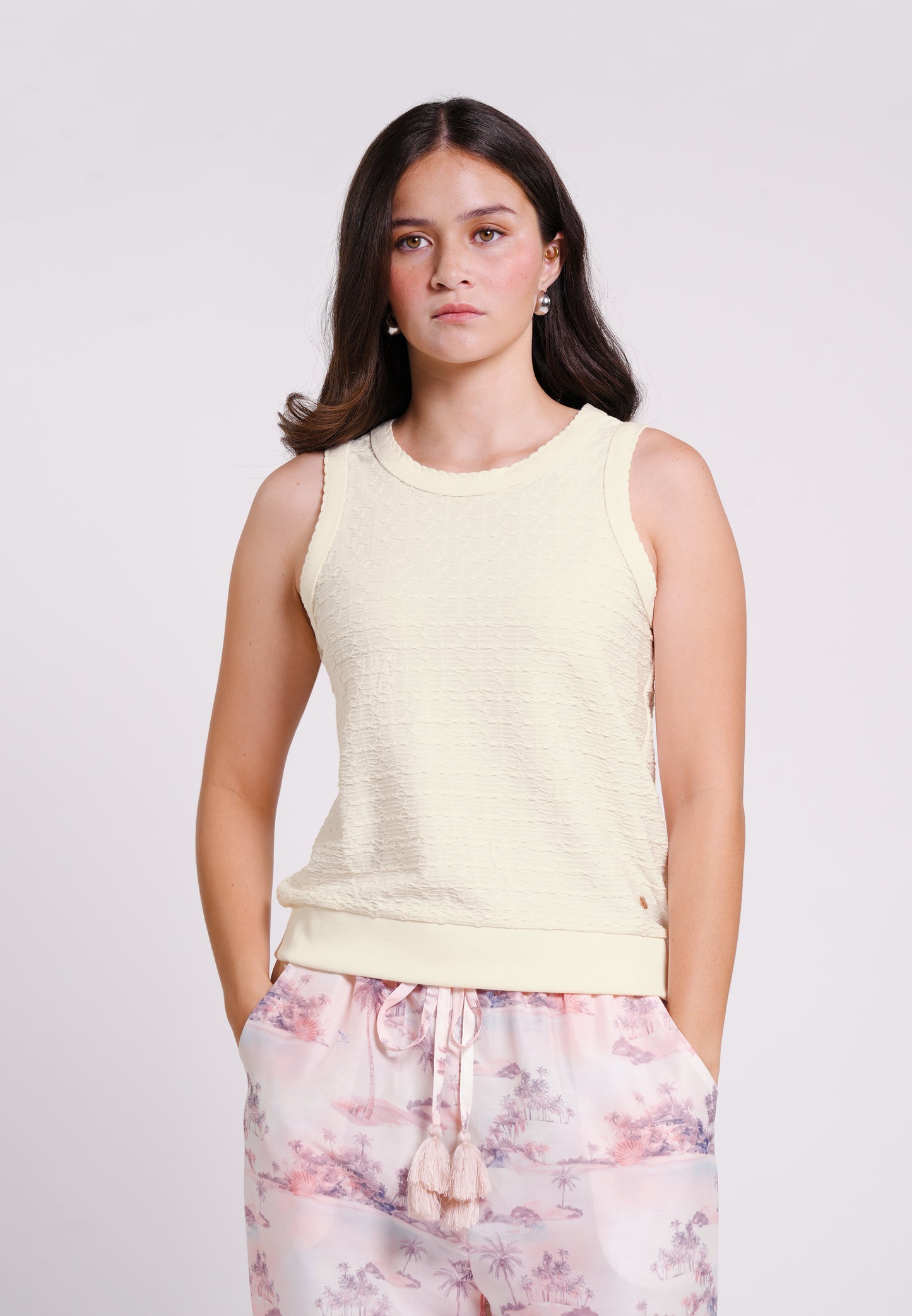 Boden Sleeveless Top (Cream)