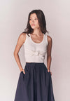 Solstice Boho Sleeveless Top (White)