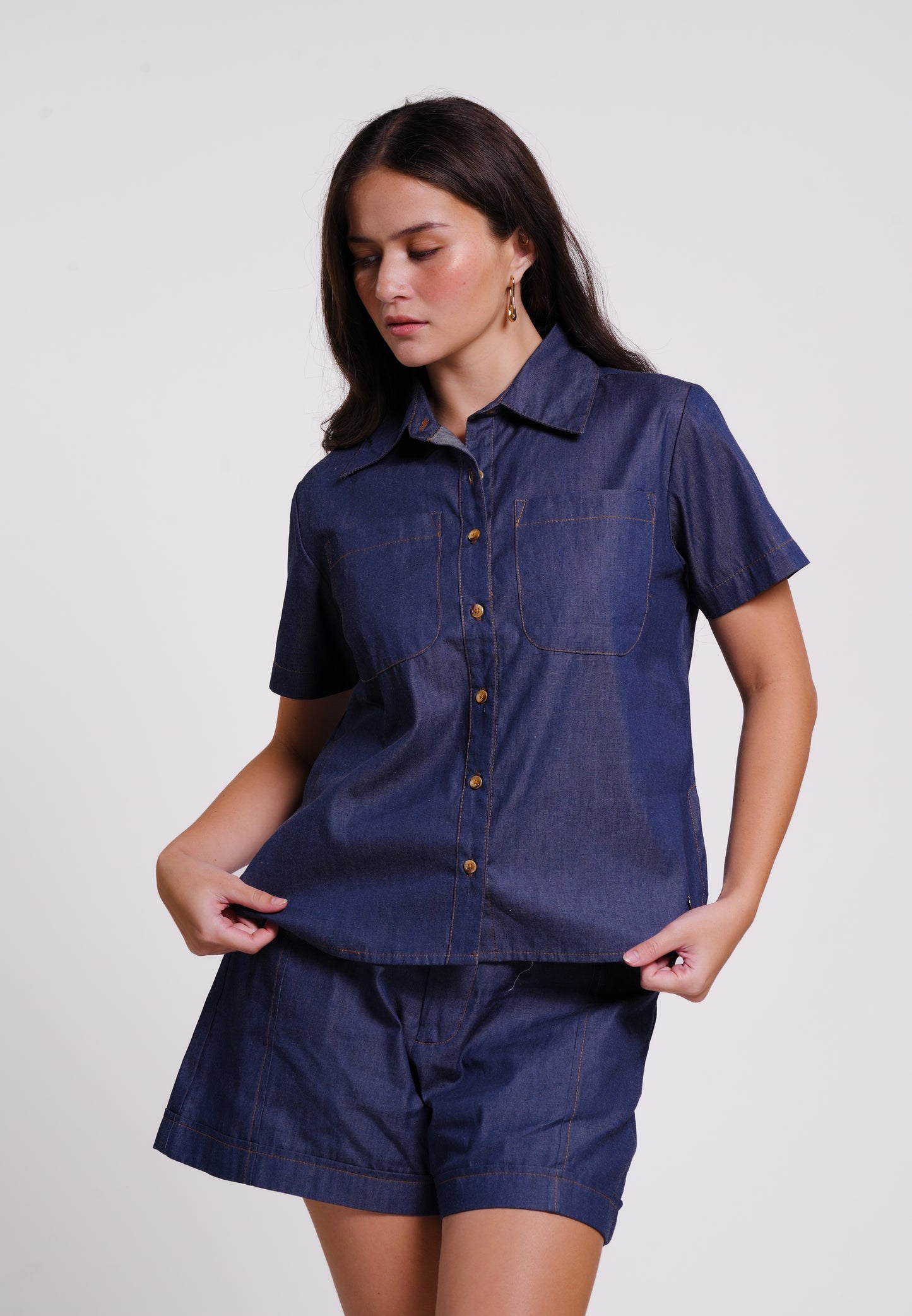 Bolt Short Sleeve Top (Navy)