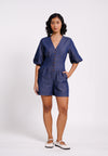 Bristol Quarter Sleeve Playsuit (Denim Blue)