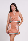 Brettle Sleeveless Dress (Spot Print Camel)