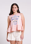 Brodix Sleeveless Top (Spot Print Peach)