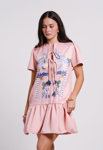 Brodix Short Sleeve Dress (Peach)