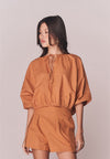 Solstice Broniah Quarter Sleeve Top (Apricot)