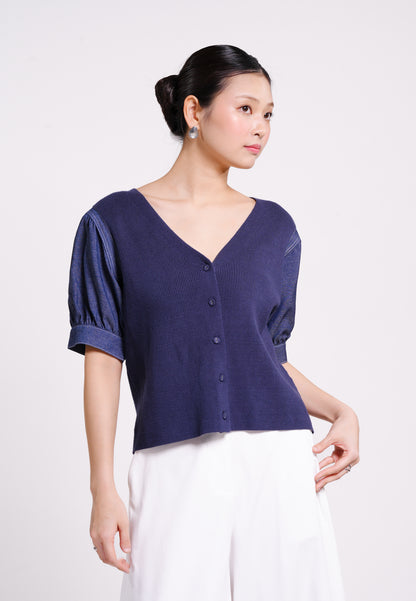 Burke Short Sleeve Top(N.Blue)