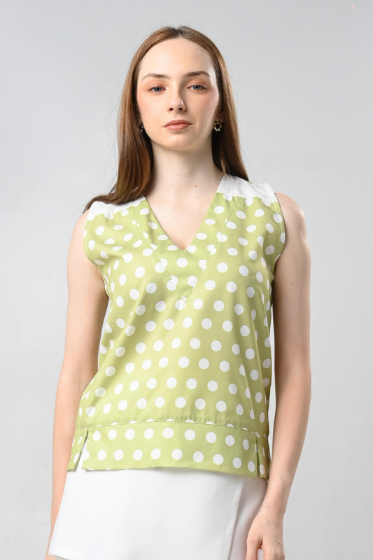 Caleen Sleeveless Top (Green)