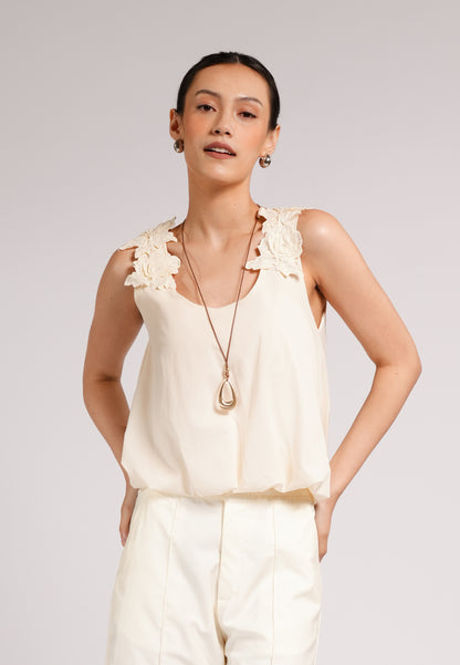Calli Sleeveless Top (Cream)