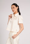 Calli Short Sleeve Top (Cream)