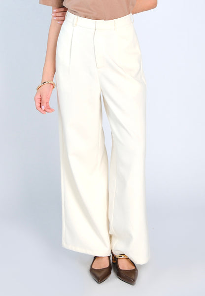 Mark Bumgarner X Vania Romoff For Plains & Prints Camille Pants (Cream)