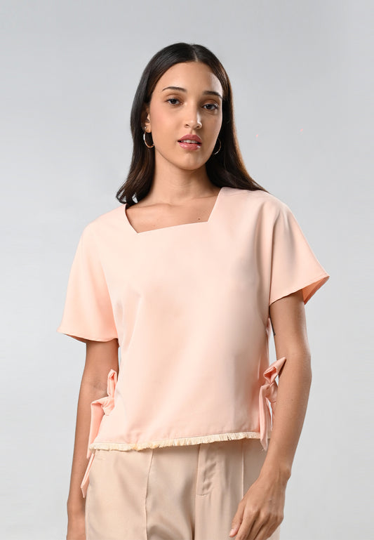 Caravan Short Sleeve Top (Peach)