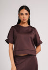 Carie Short Sleeve Top (Choco Brown)