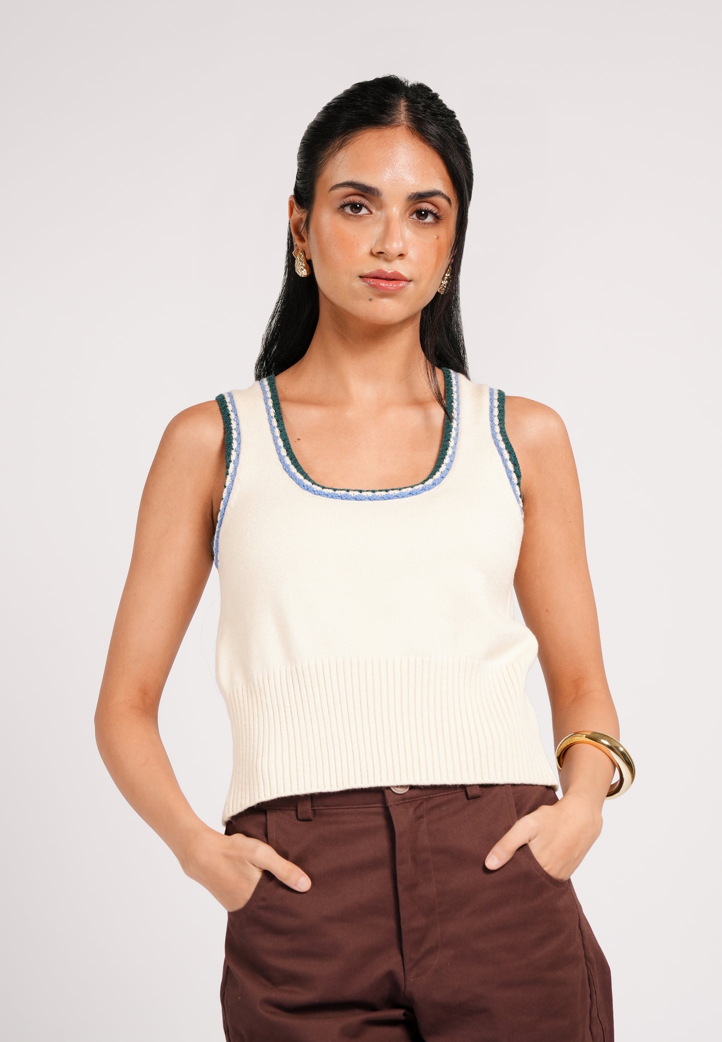 Cartier Sleeveless Top(Cream)