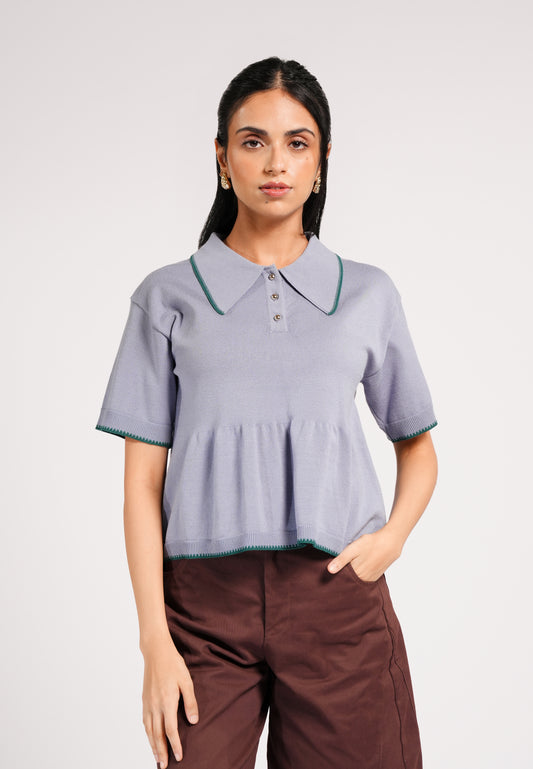 Cartier Short Sleeve Top(Blue)