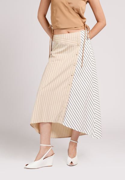 Carson Skirt (Striped Cream)