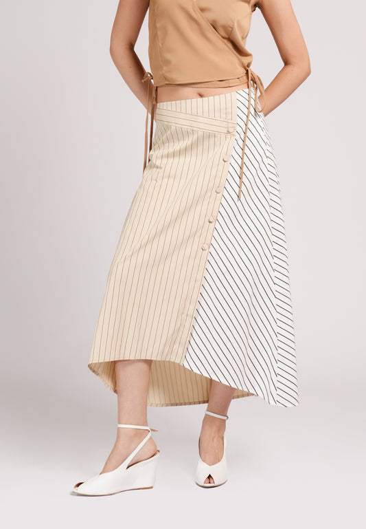 Carson Skirt (Striped Cream)