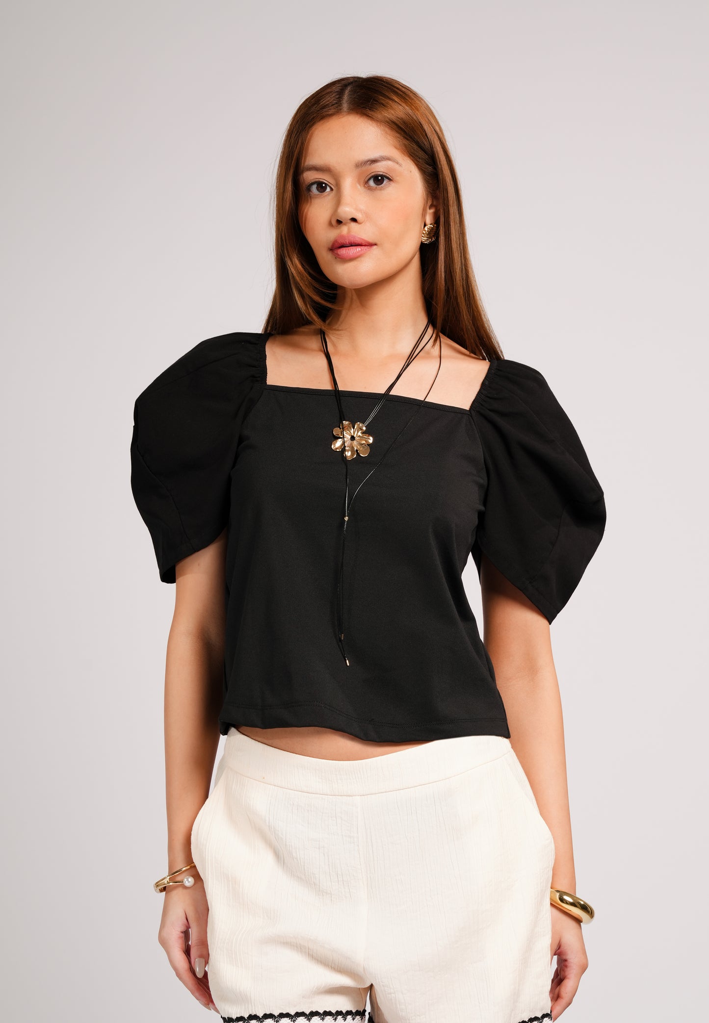 Casper Short Sleeve Top (Black)