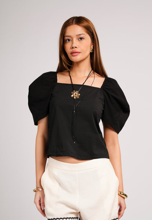 Casper Short Sleeve Top (Black)