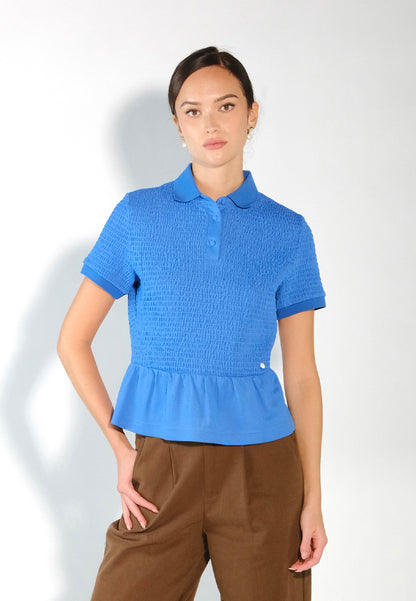 Sari- Sari Centrio Short Sleeve Top (Blue)