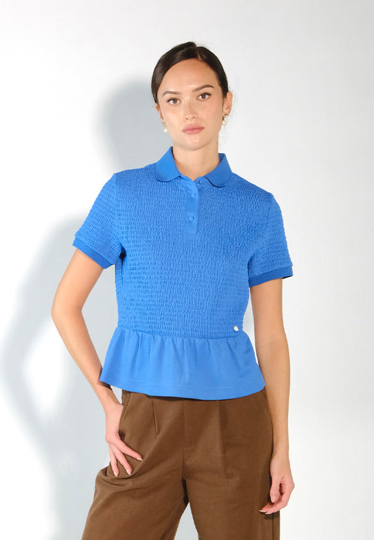 Sari- Sari Centrio Short Sleeve Top (Blue)
