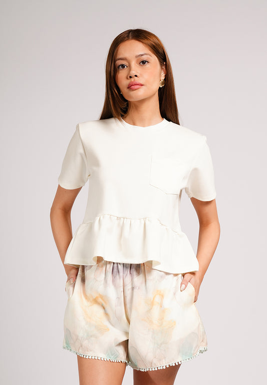 Chabble Short Sleeve Top (Cream)