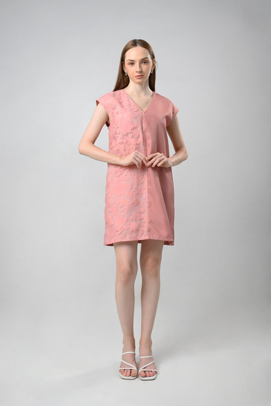 Chamber Short Sleeve Dress (Pink)