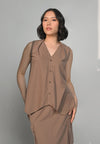 Chandler Sleeveless Top (Brown)