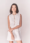 White Code Claude Sleeveless Playsuit (Off-white)