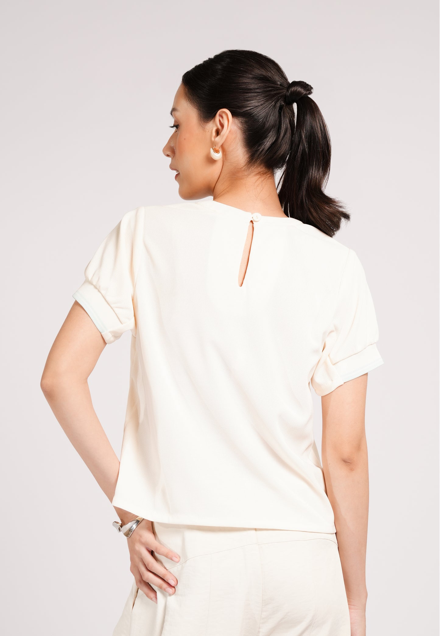 Clayd Short Sleeve Top (Sp-Ofwht)