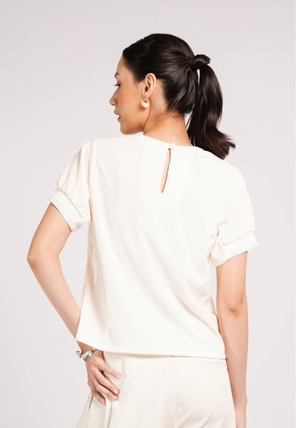 Clayd Short Sleeve Top (Sp-Ofwht)