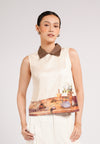 Colin Sleeveless Top (Spot Print Cream)