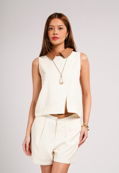 Cynic Sleeveless Top (Cream)