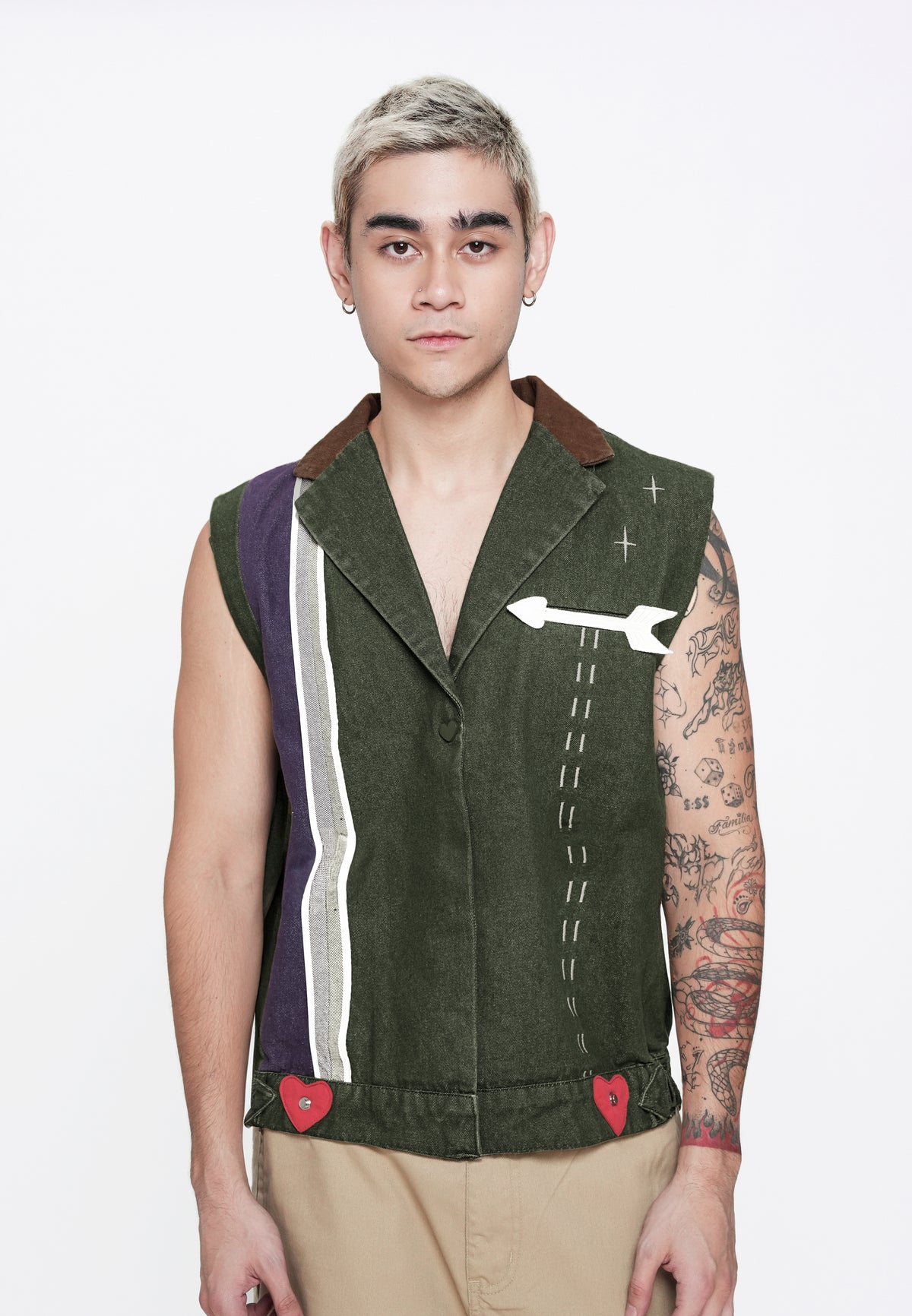 Plains & Prints x Randolf Cupid Sleeveless Vest Top (Green)
