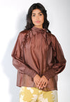 Raf Dahlia Long Sleeve Top (Choco Brown)