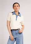 DNM Studios 2026 Dalba Short Sleeve Top (Cream)