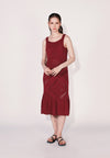 Camp Dalwich Sleeveless Dress (Burgundy)