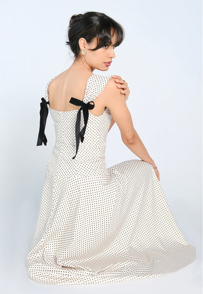 Mark Bumgarner X Vania Romoff For Plains & Prints Daphne Sleeveless Dress (Polkadot)