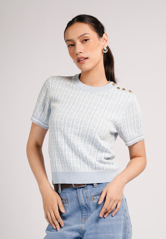 DNM Studios 2026 Darbee Short Sleeve Top (Printed Blue)