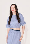 Camp Darbys Quarter Sleeve Top (Blue Gray)