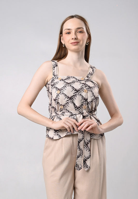 Darcey Sleeveless Detach Strap Top (Multi)