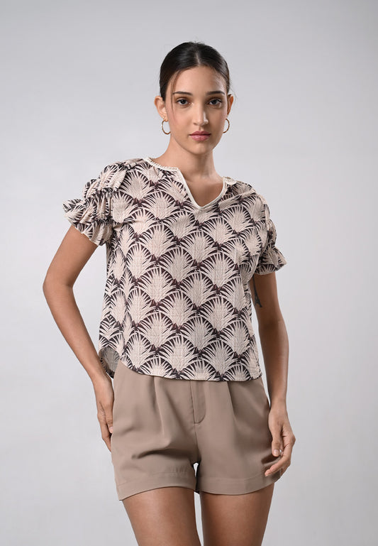 Darcey Short Sleeve Top (Multi)