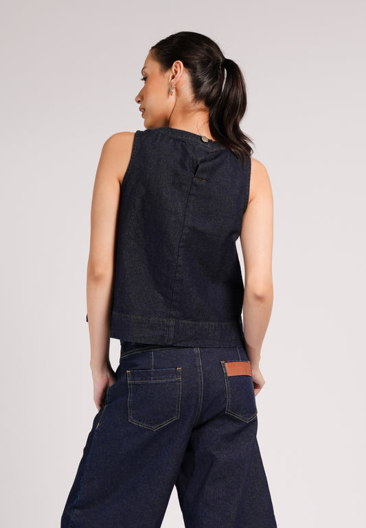 DNM Studios 2026 Dash Sleeveless Top (Navy)