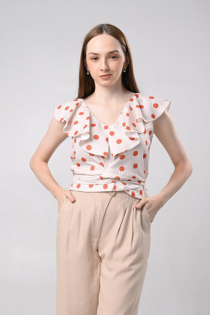 Dawnee Short Sleeve Top (Beige)