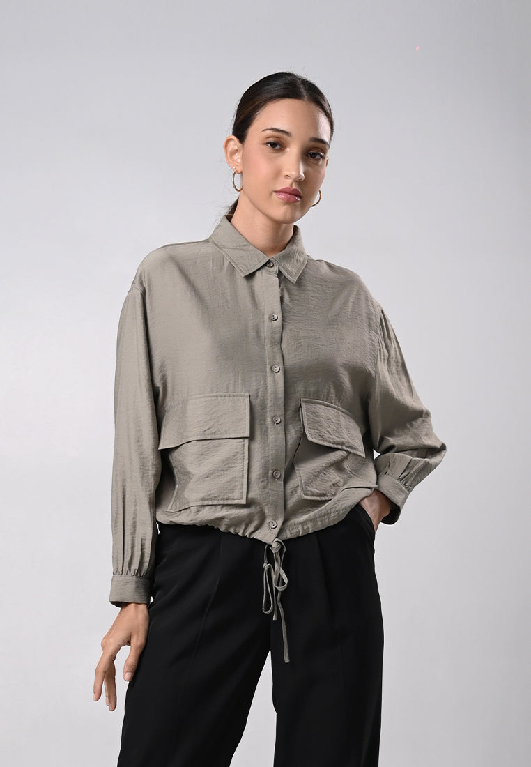 Deandre Long Sleeve Top (Coffee)