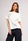 DNM Studios 2026 Dell Short Sleeve Shirt Top (Spot Print White)