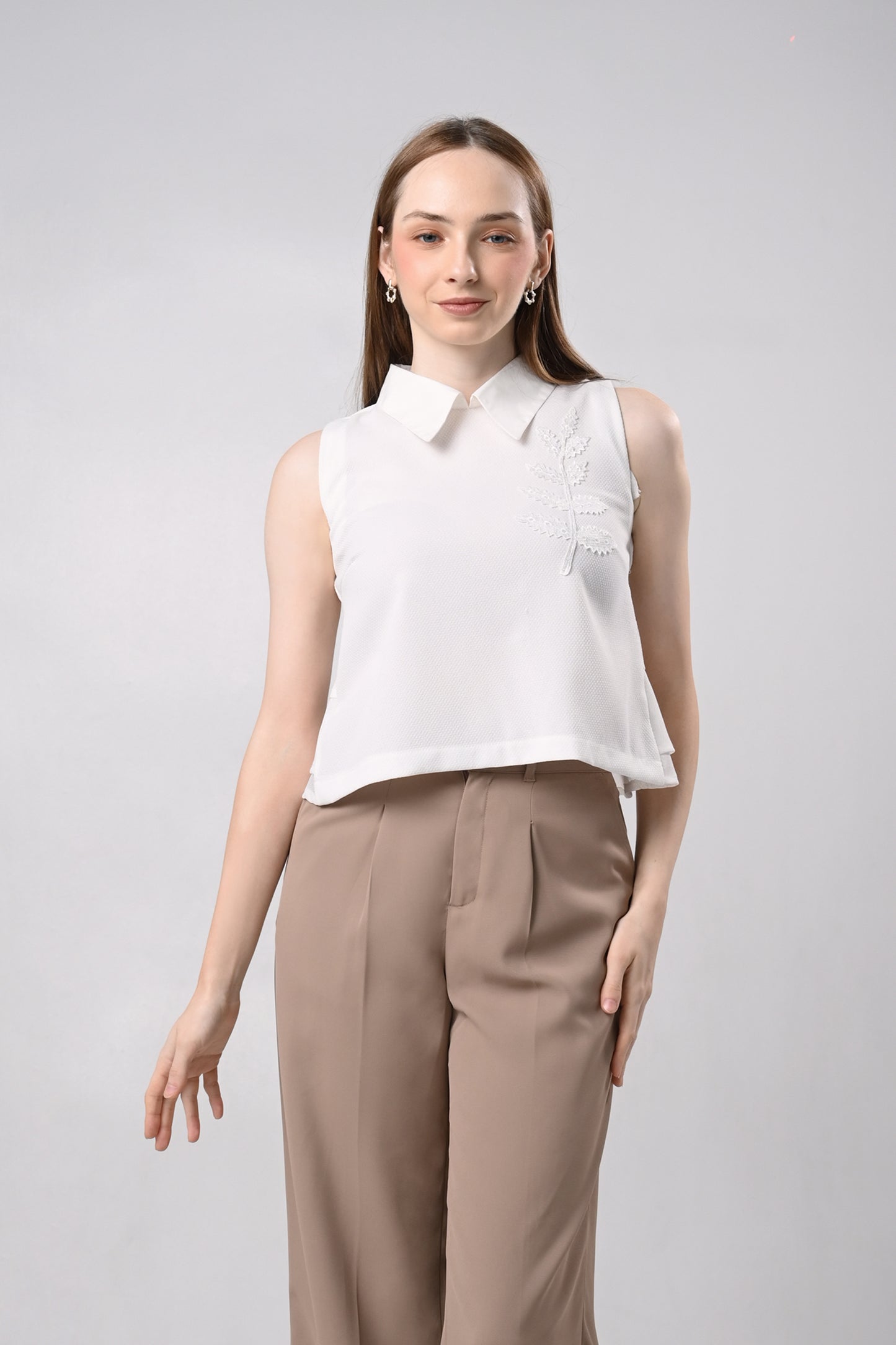 Demy Sleeveless Top (White)