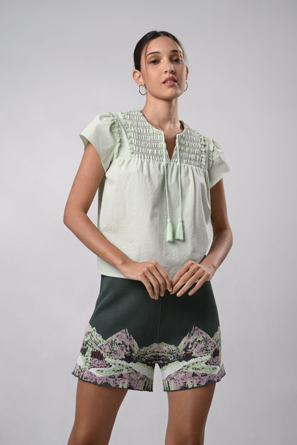 Dezru Short Sleeve Top (Mint Green)