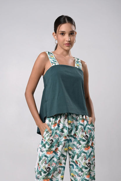 Dezru Sleeveless Top (Teal Blu)