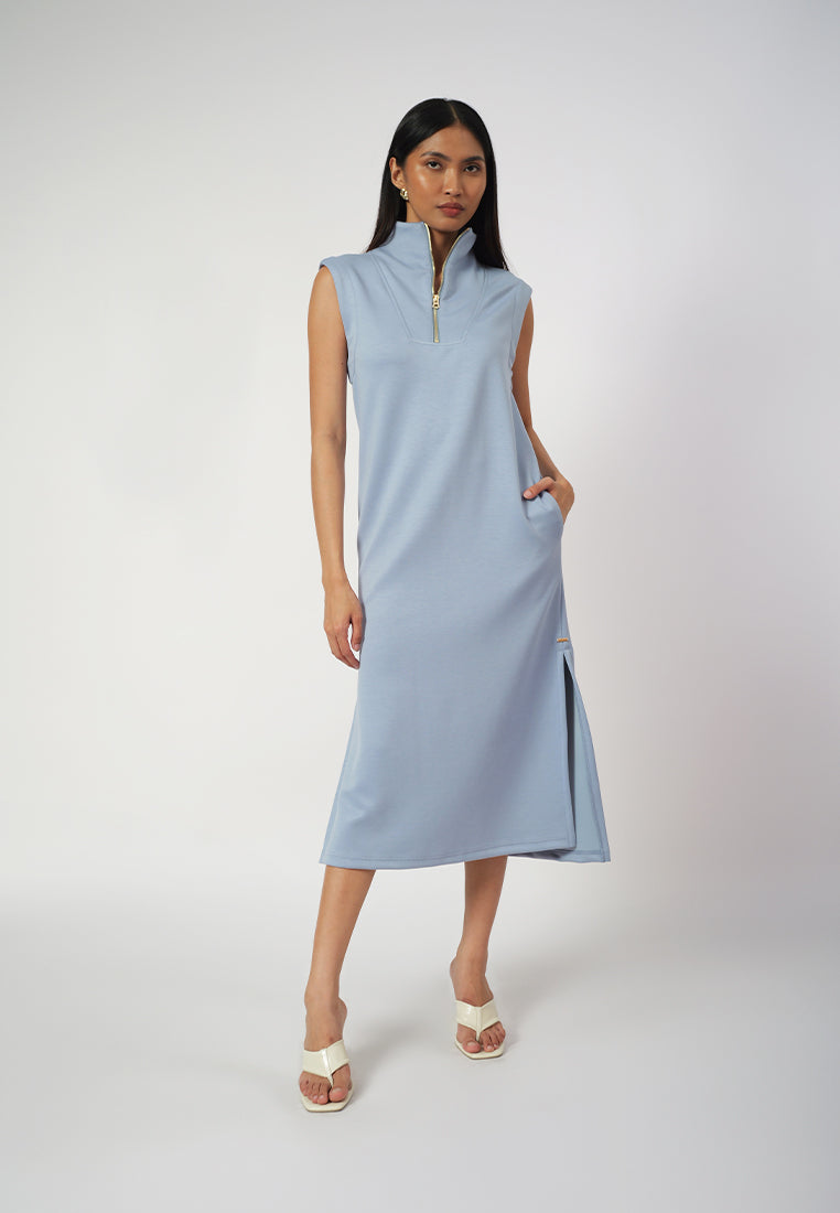 Raf Dill Sleeveless Dress (Dusty Blue)