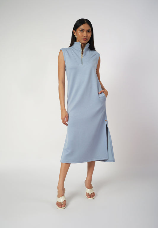 Raf Dill Sleeveless Dress (Dusty Blue)